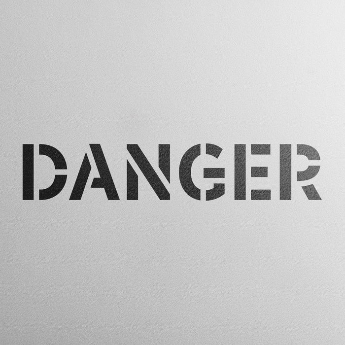 Danger Sign Stencil