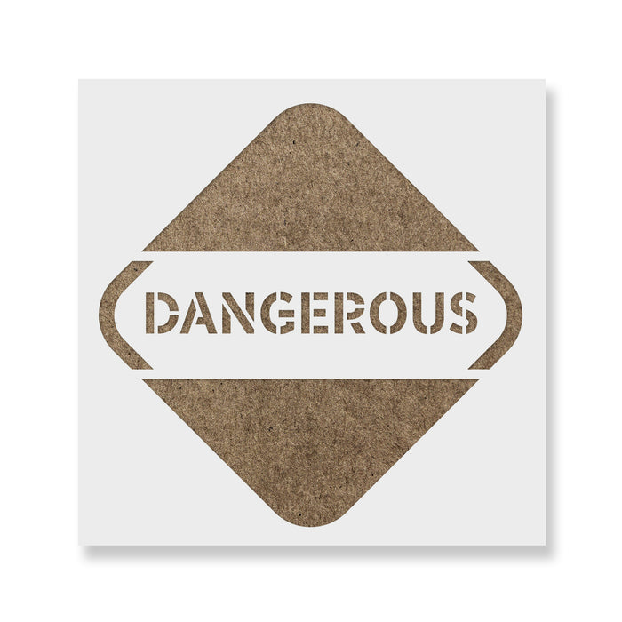 Dangerous Sign Symbol Stencil