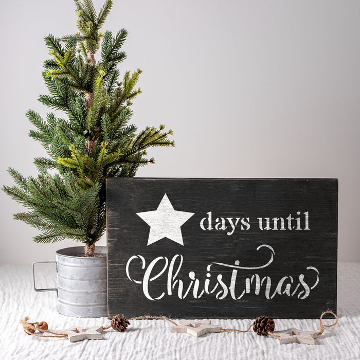 Days Until Christmas Star Stencil