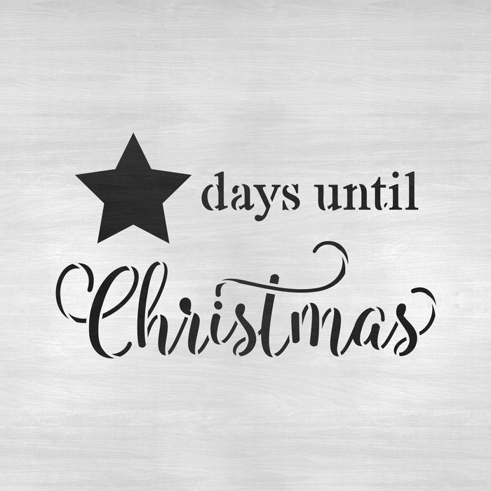 Days Until Christmas Star Stencil