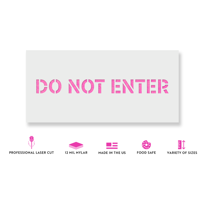 Do Not Enter Sign Stencil