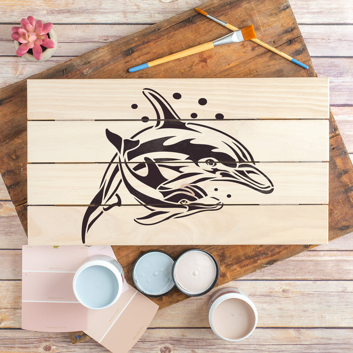 Dolphins Stencil
