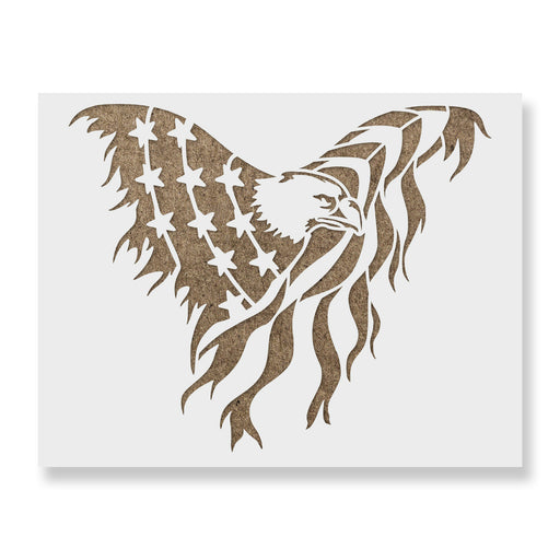 Eagle American Flag Stencil