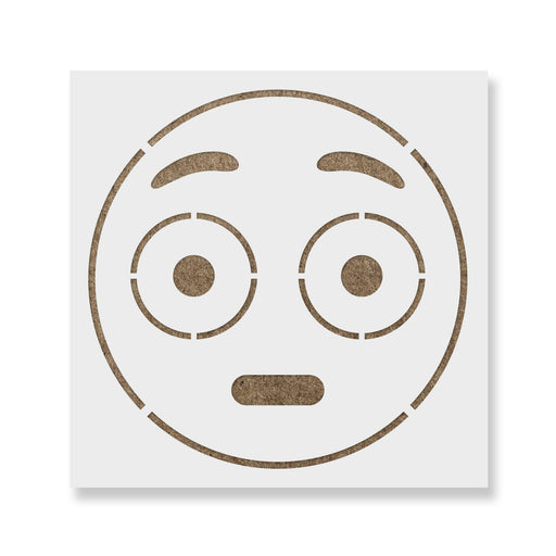 Emoji Flushed Stencil