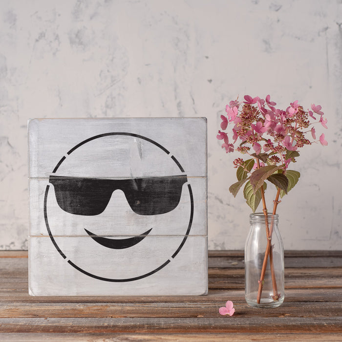 Emoji Sunglasses Smile Stencil