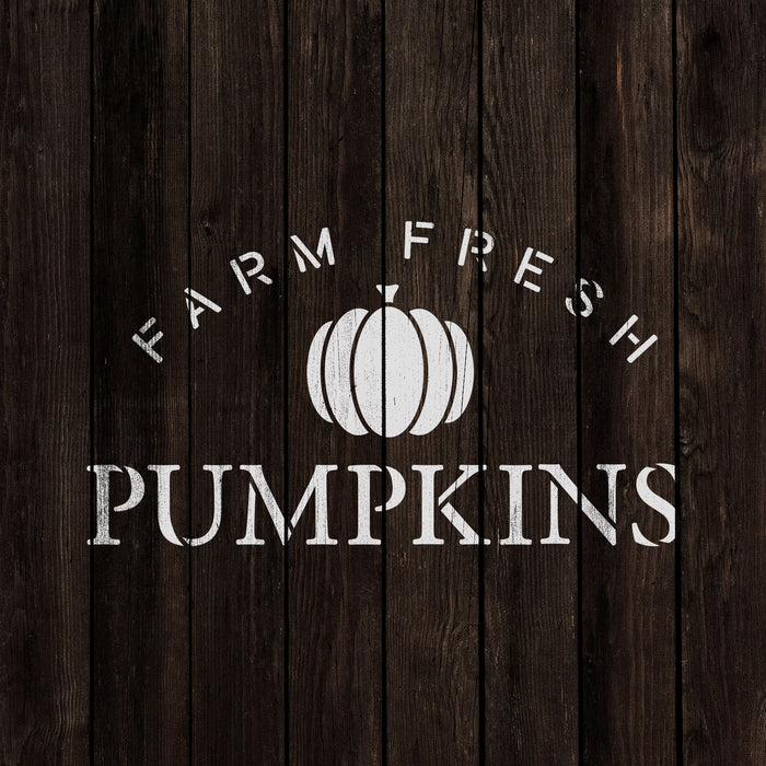 Farm Fresh Pumpkins Stencil