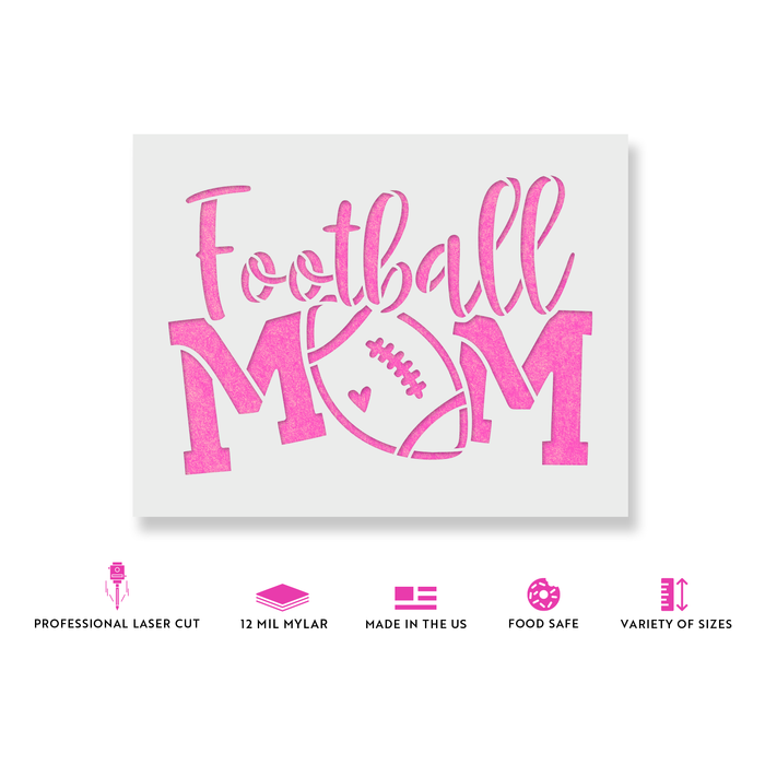 Football Mom Stencil