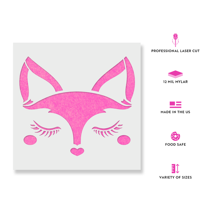 Fox Face Stencil