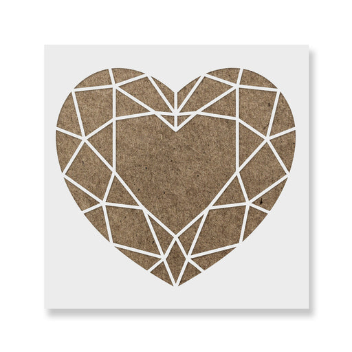 Geometric Heart Stencil