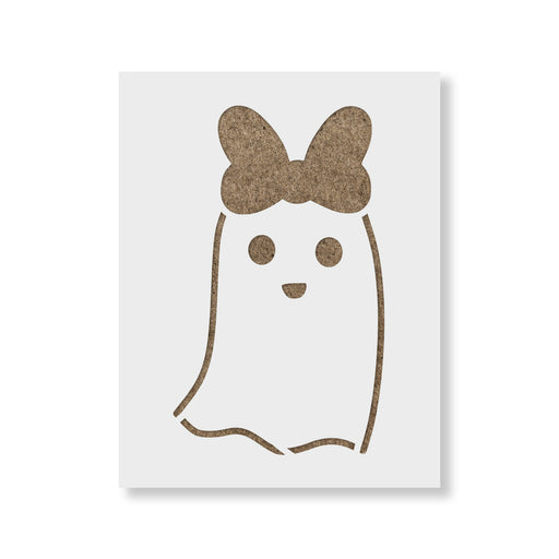Girl Ghost Halloween Stencil