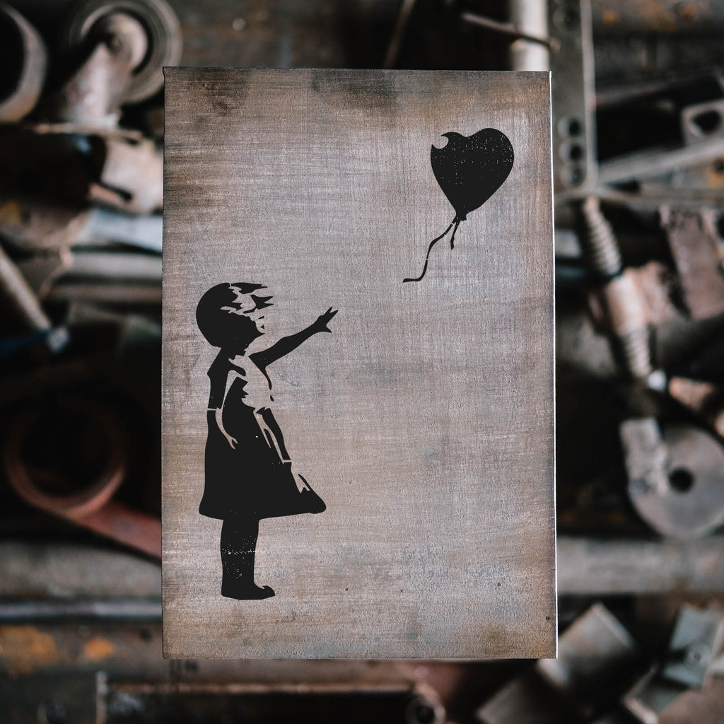 linje bypass Produktion Girl With a Balloon Stencil by Banksy - Reusable & Easy to Paint
