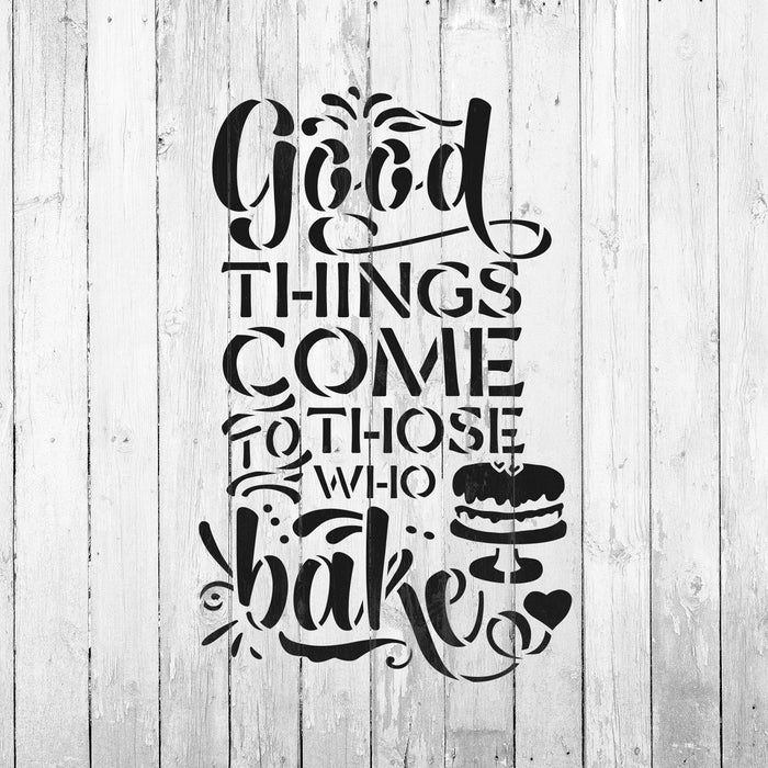 Good Things Baking Cooking Kitchen Stencil