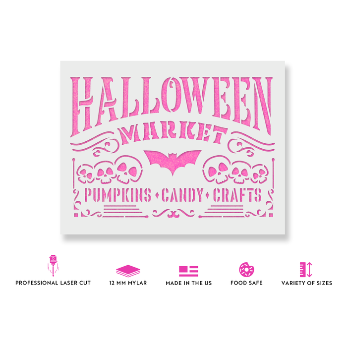 Halloween Market Stencil