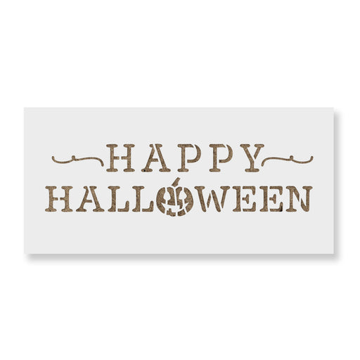 Happy Halloween Jack O Lantern Stencil
