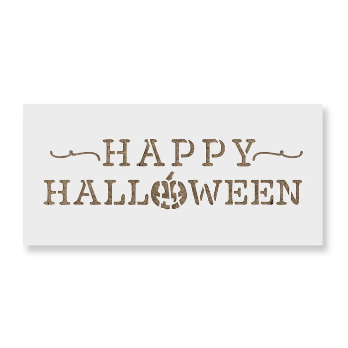 Happy Halloween Jack O Lantern Stencil