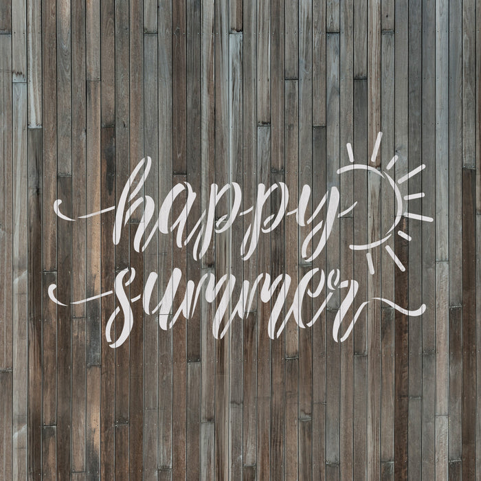 Happy Summer Sun Stencil