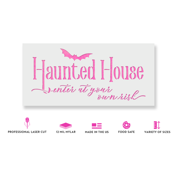 Haunted House Sign Stencil