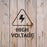 High Voltage Symbol Stencil