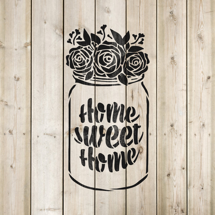 Home Sweet Home Mason Jar Stencil