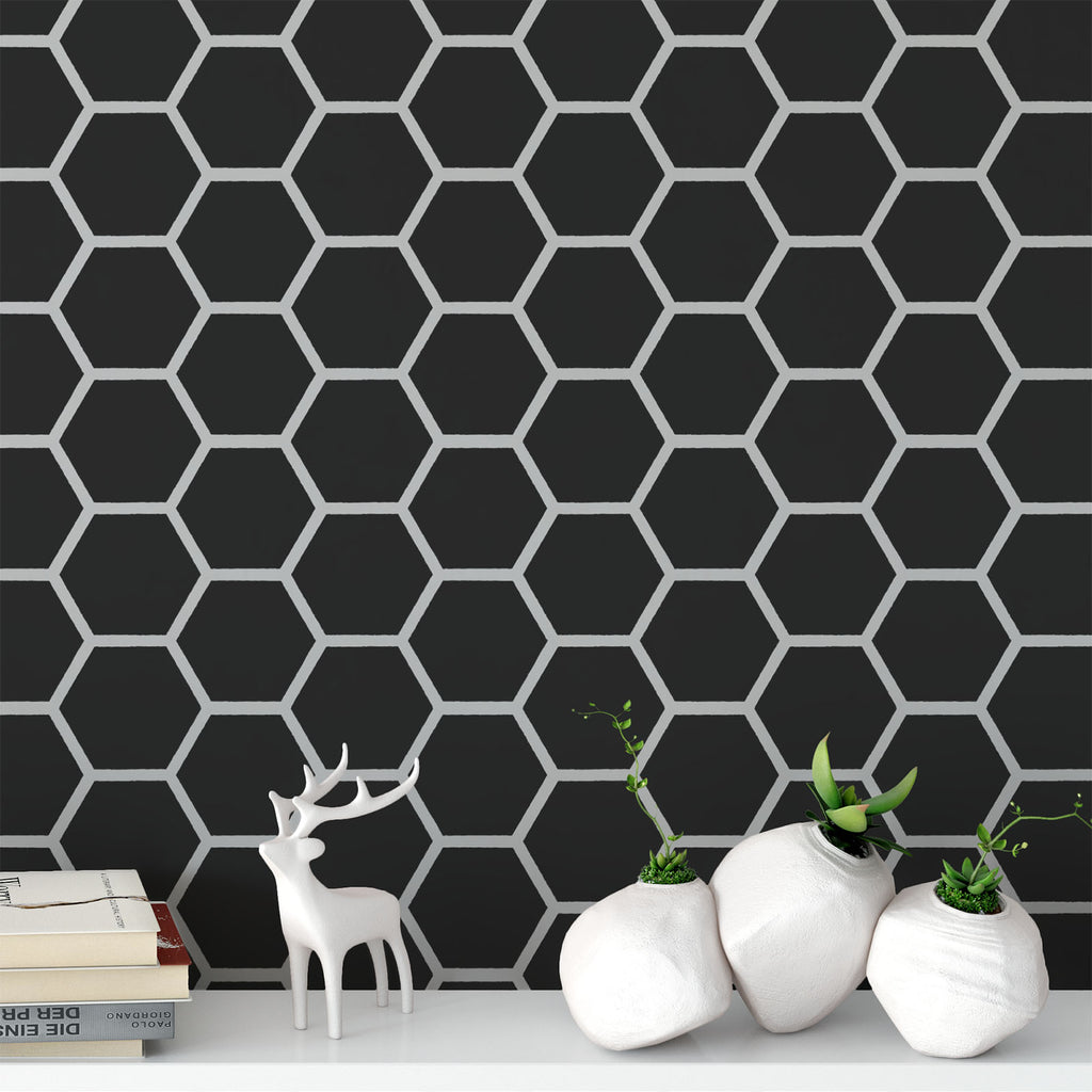 Honeycomb Stencil for Painting Walls - Geometric stencils for walls