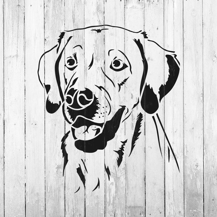 Labrador Face Stencil
