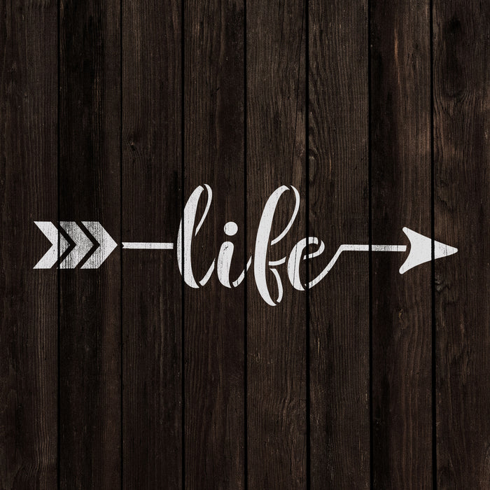 Life Arrow Stencil