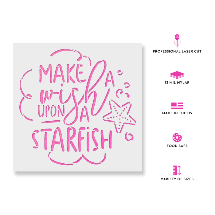 Make A Wish Starfish Stencil
