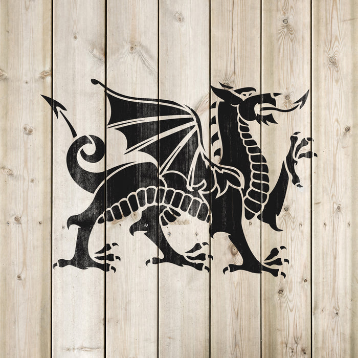 Medieval Dragon Stencil