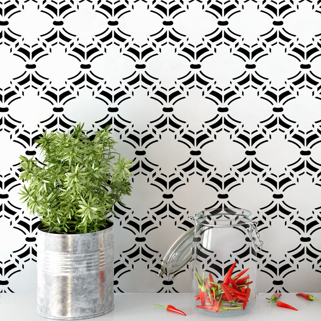 Moroccan Tiles stencil letters: patterned letter stencils and