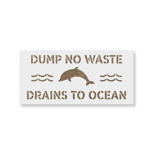 No Dumping Drains to Ocean Stencil