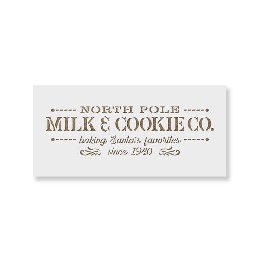 North Pole Milk Cookie Stencil