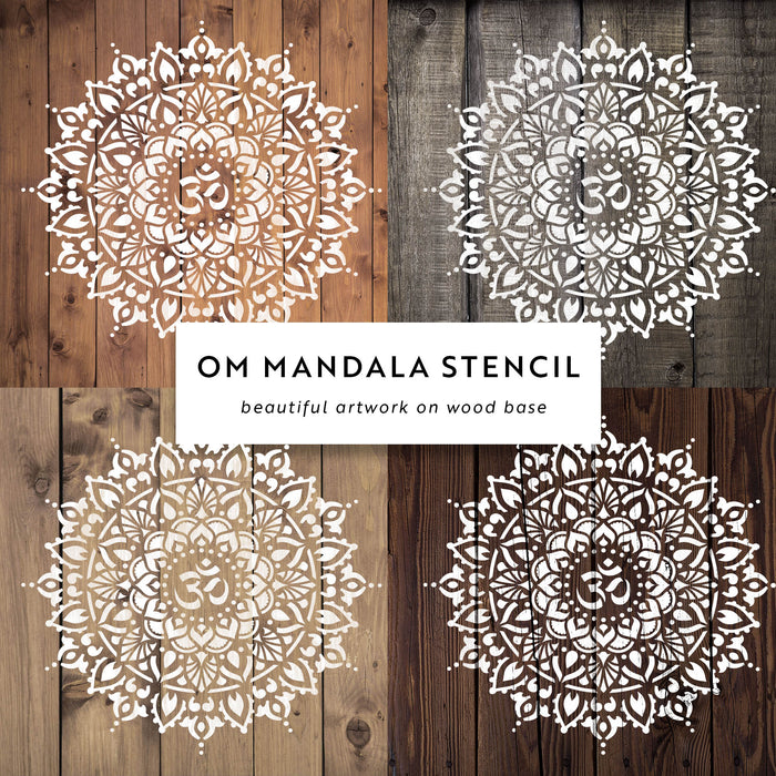 Om Mandala Stencil
