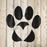 Paw Print With Heart Stencil
