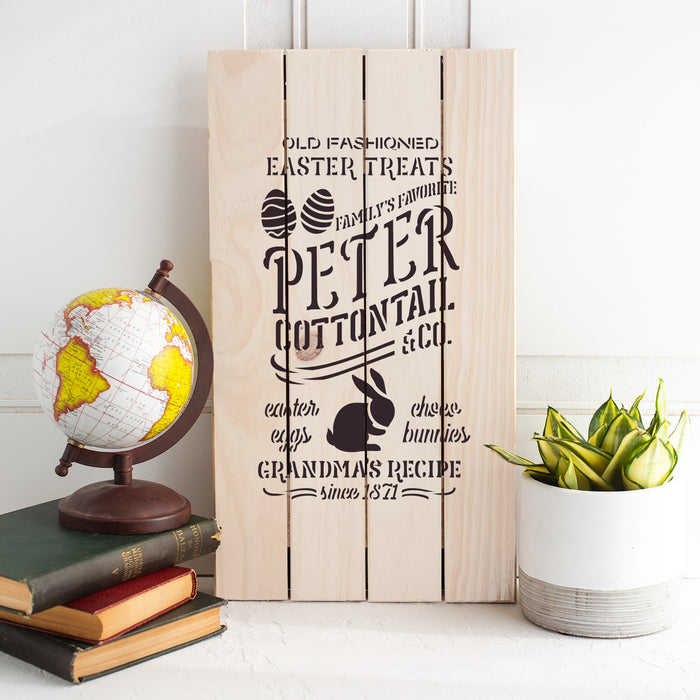 Peter Cottontail And Co Sign Stencil