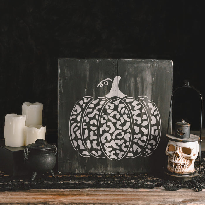 Pumpkin Leopard Print Stencil