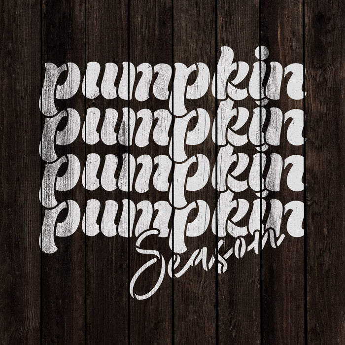 Retro Pumpkin Season Stencil