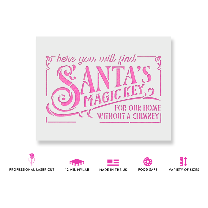 Santa's Magic Key Stencil