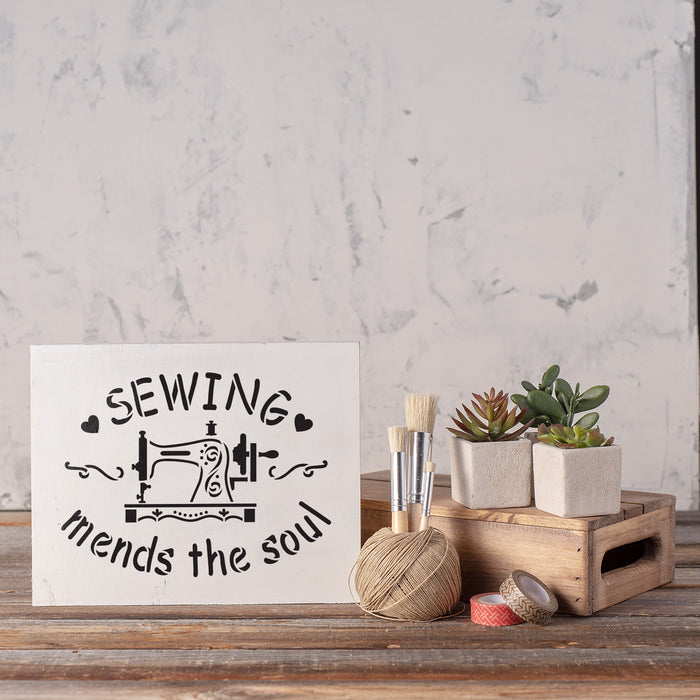Sewing Mends The Soul Stencil
