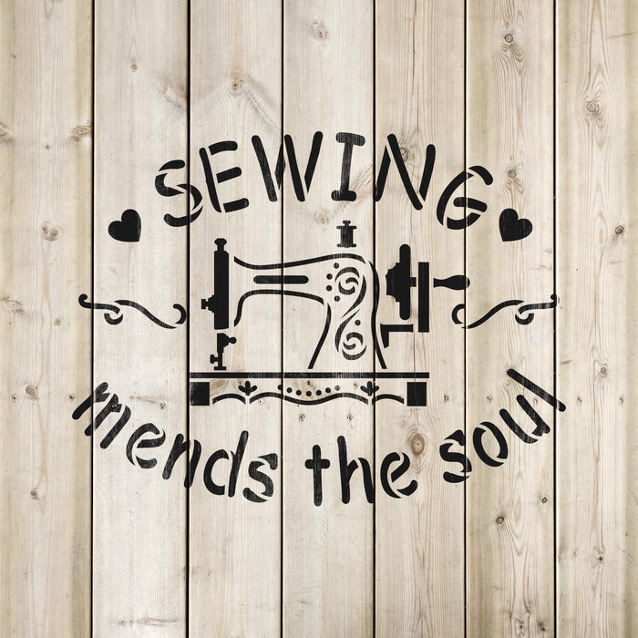 Sewing Mends The Soul Stencil