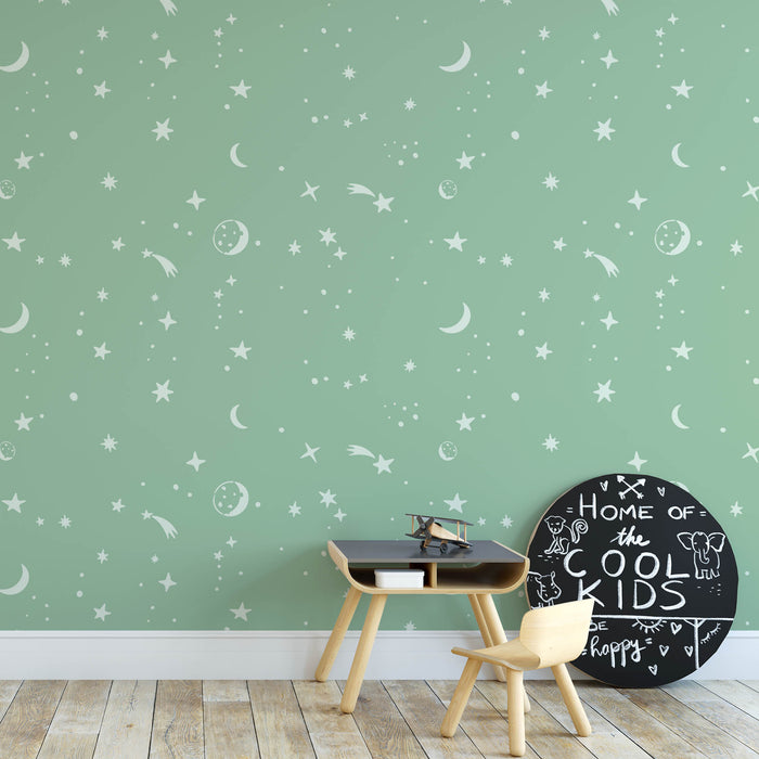 Sky Stars Pattern Wall Stencil