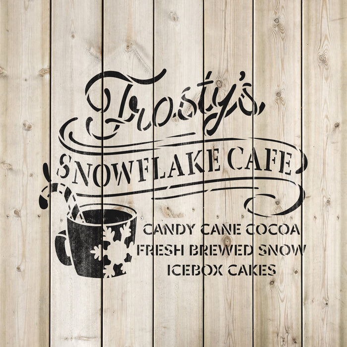 Snowflake Cafe Stencil
