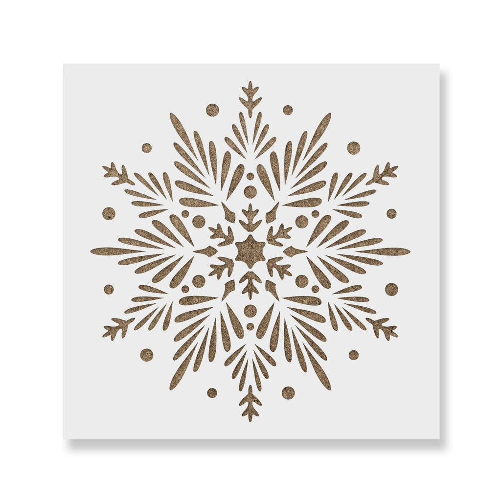 Snowflake Stencil - Reusable Stencil Great for Holiday Projects