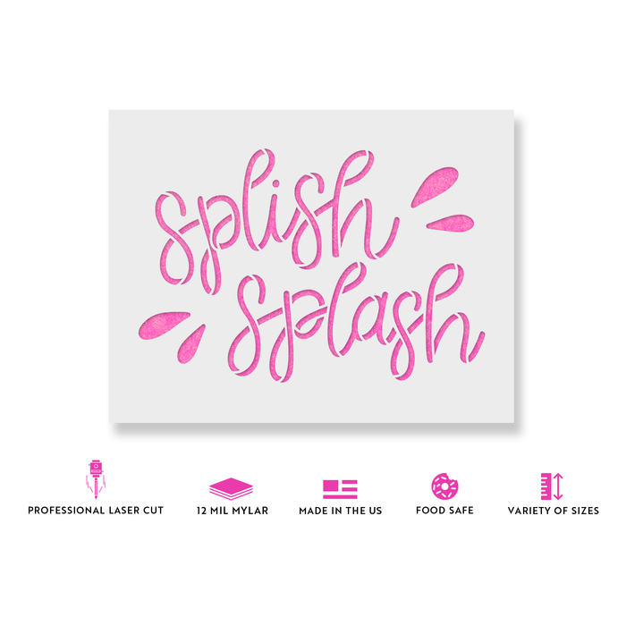 Splish Splash Summer Stencil