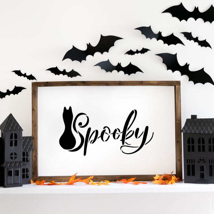 Spooky Cat Stencil