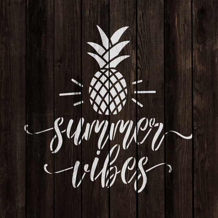 Summer Vibes Pineapple Stencil