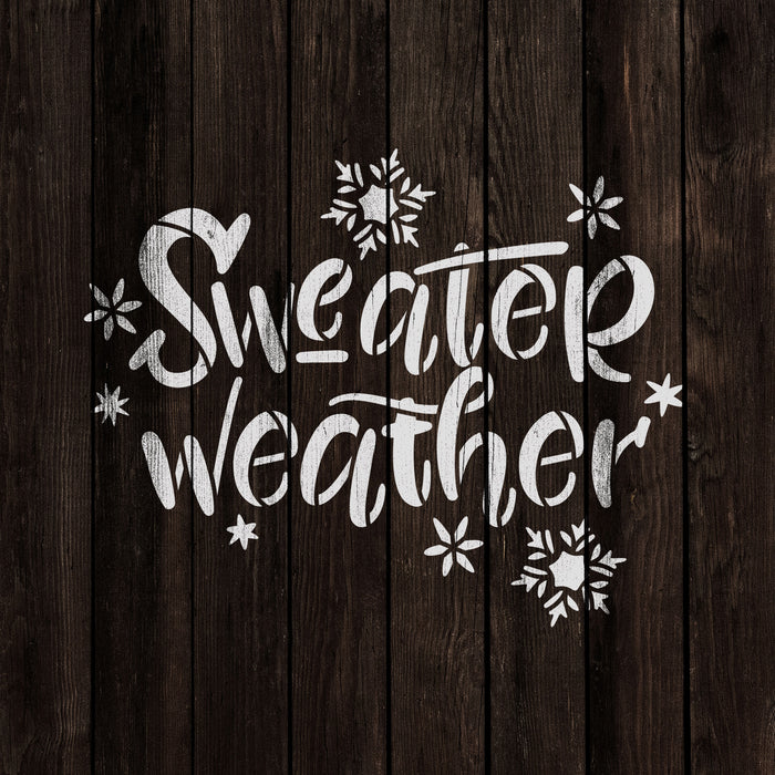 Sweater Weather Snowflakes Stencil