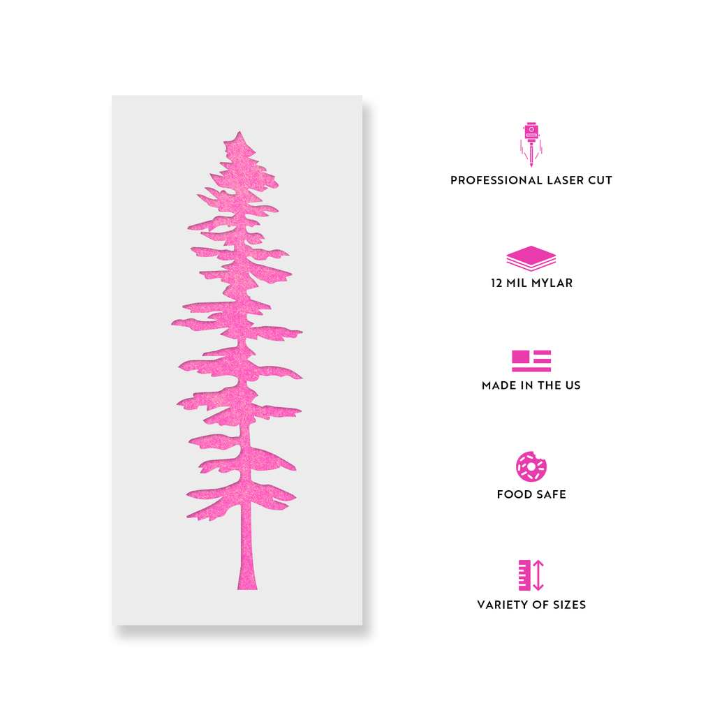 Tree Stencil 9Pcs Reusable Tall Fir Pine Tree Stencils for Painting Wall  Wood