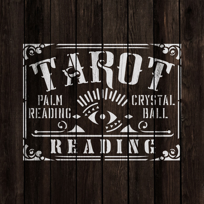 Tarot Reading Mystic Eye Stencil