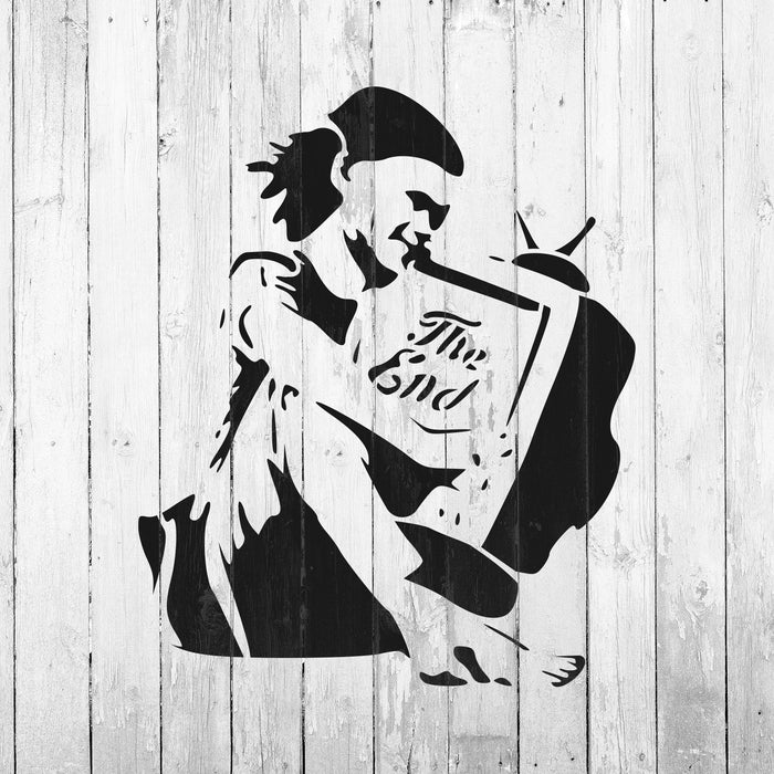 The End Banksy Stencil