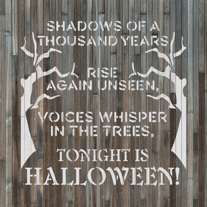 Tonight Is Halloween Stencil
